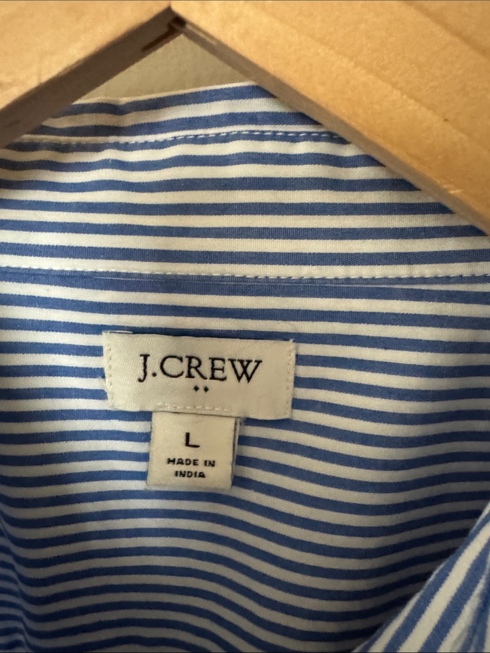J. Crew Blue and White Pinstripe Button-Down Shirt - Picture 2 of 3